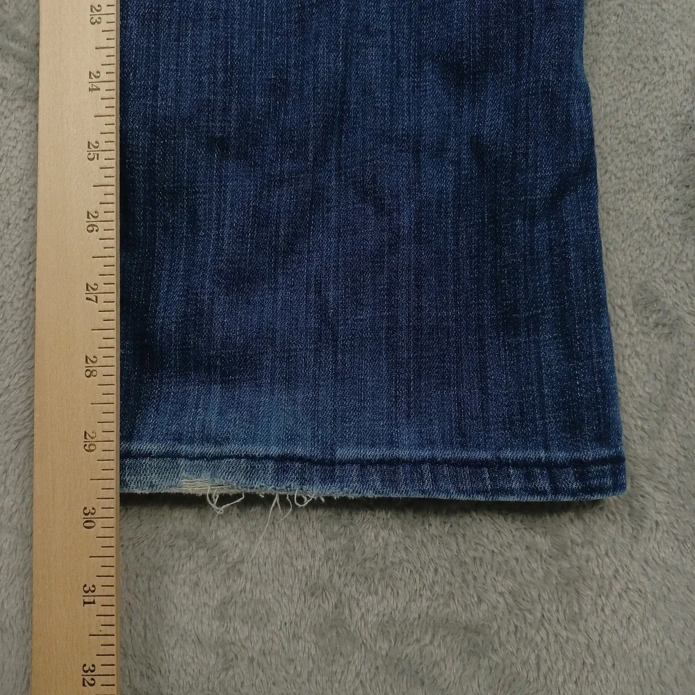 7 For All Mankind Jeans‎ Womens 28 Blue Denim Bootcut Casual Preppy Distressed
